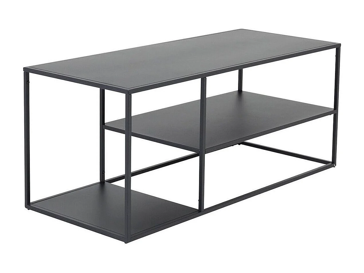 Staal table basse 1 étagère noir.