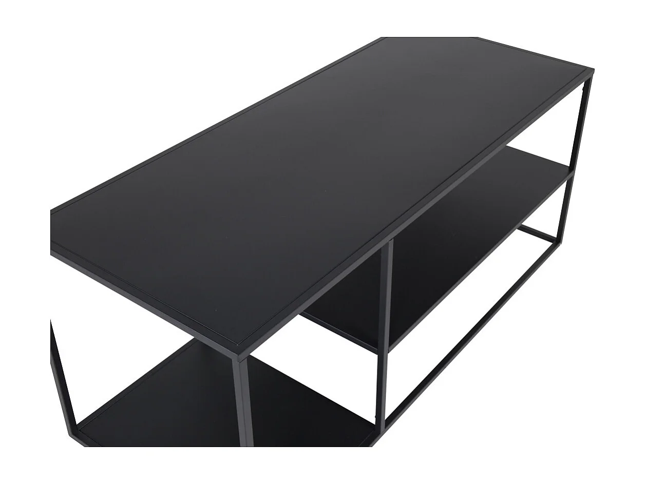 Staal table basse 1 étagère noir.