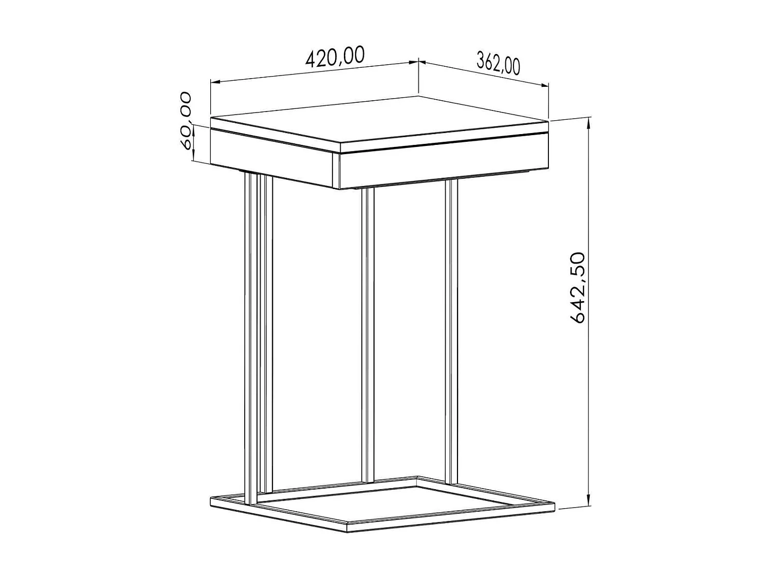 Table d'appoint avec tiroir Veno