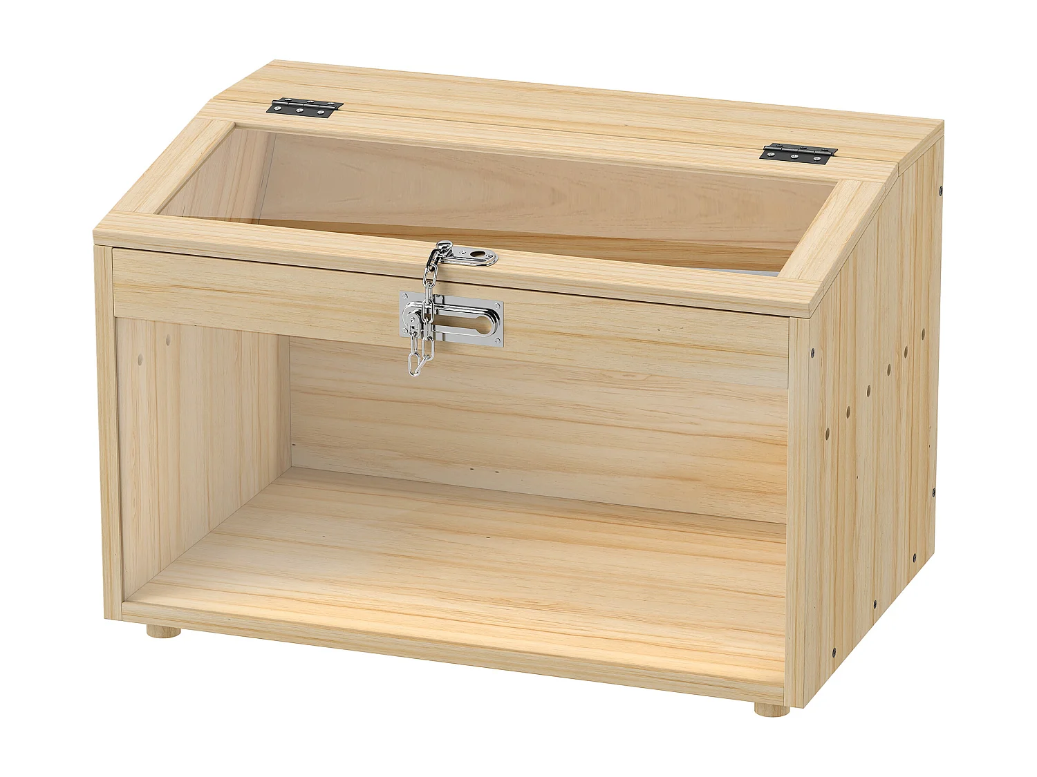 Cage à hamster rongeur en bois - toit ouvrant verrouillable, fenêtres acrylique - dim. 55 x 35 x 35 cm - MDF effet bois