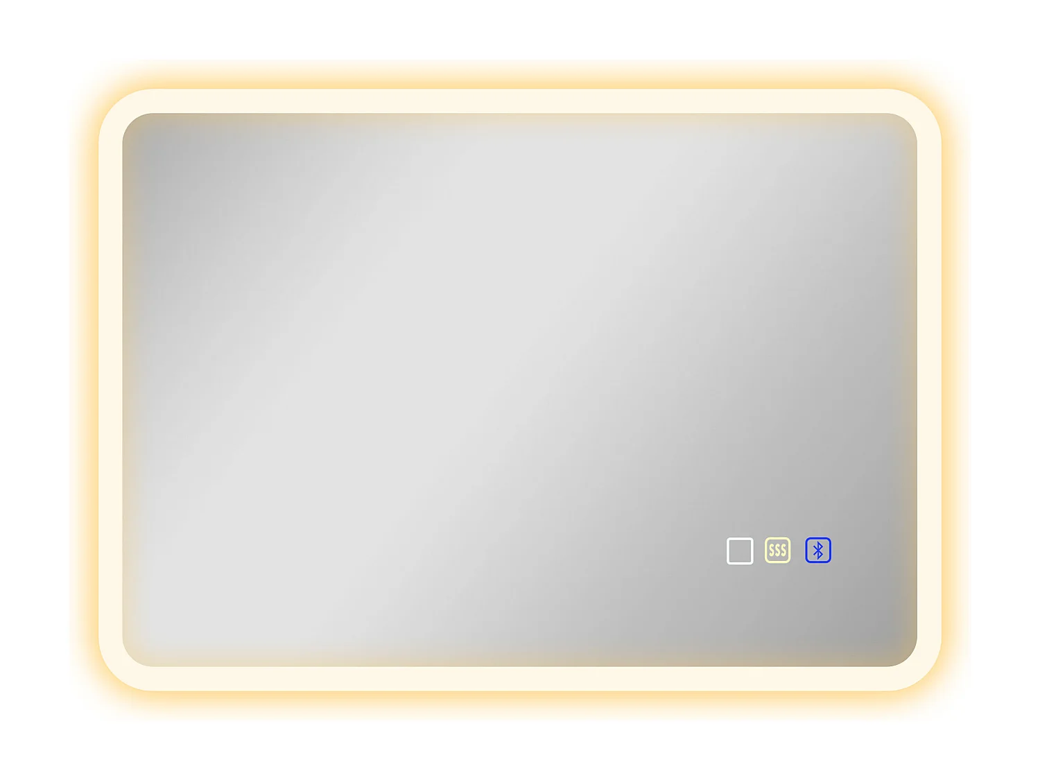 Miroir lumineux LED salle de bain 50 x 70 cm bluetooth interrupteur tactile lumière réglable 3 couleurs fonction anti-buée et mémoire