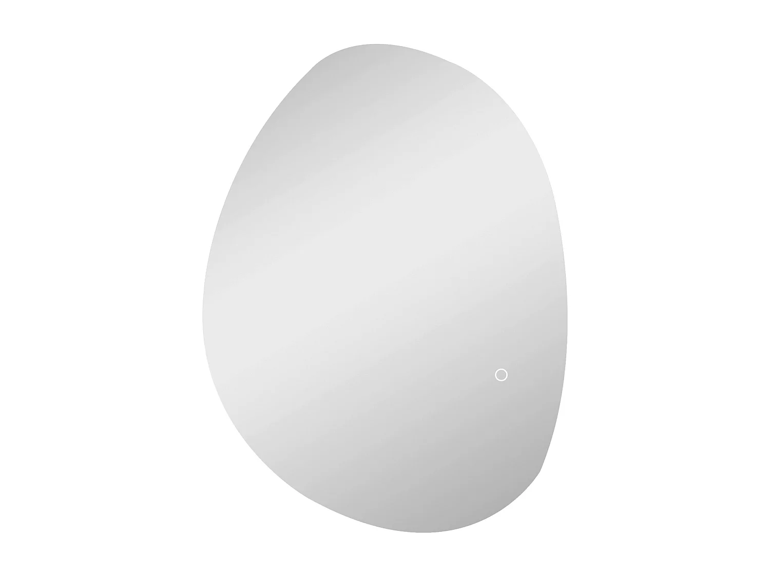 Miroir salle de bain design avec éclairage LED - miroir asymétrique 70 x 50 cm - tactile, réglable, anti-buée - verre trempé