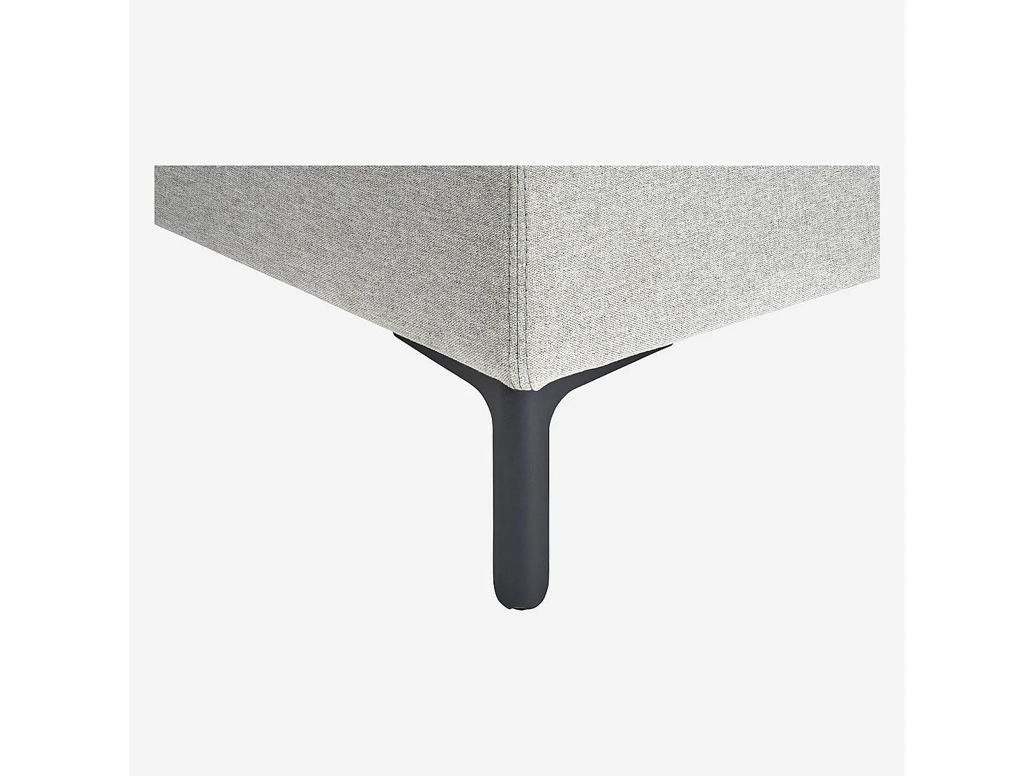 Habitat - Lot de 4 pieds de lit en métal - 16 cm - Gris anthracite - Mars