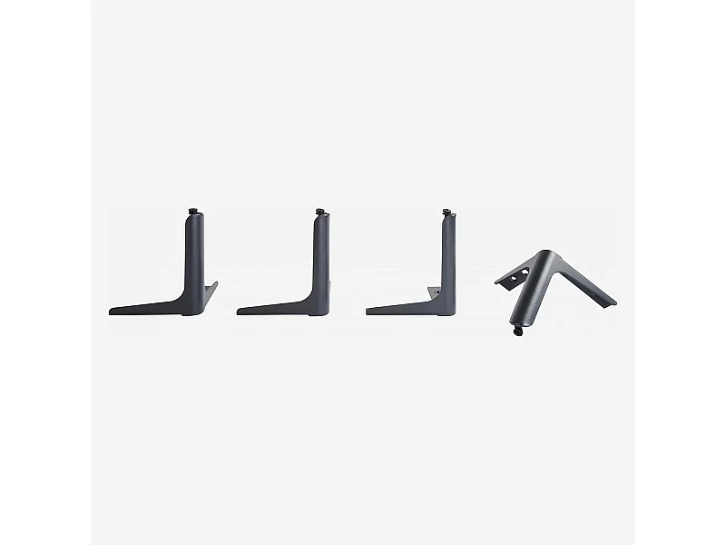 Habitat - Pieds de lit x4 en métal - 16 cm - Gris anthracite - Mars