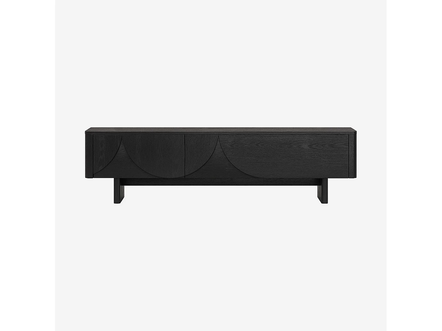 Habitat - Meuble TV 2 abattants en frêne 180 cm - Noir - Design by Hélèna Pille - Milord