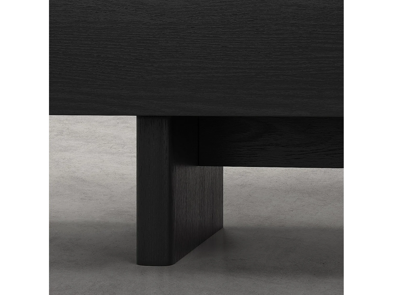 Habitat - Meuble TV 2 abattants en frêne 180 cm - Noir - Design by Hélèna Pille - Milord