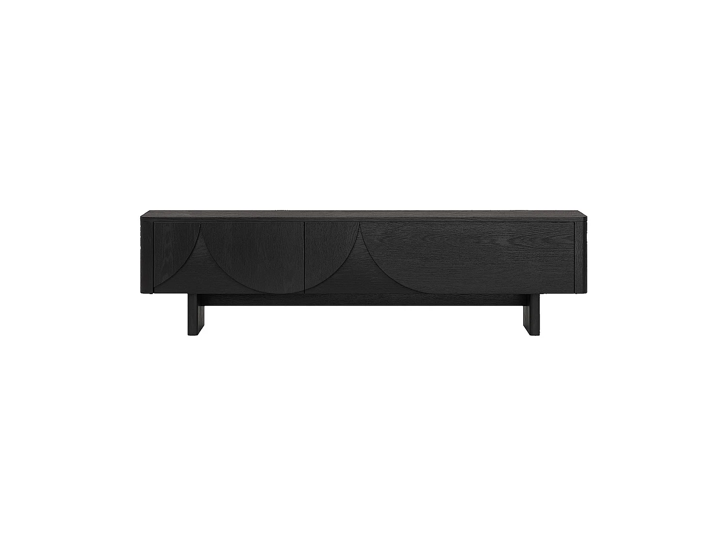 Habitat - Meuble TV 2 abattants en frêne 180 cm - Noir - Design by Hélèna Pille - Milord