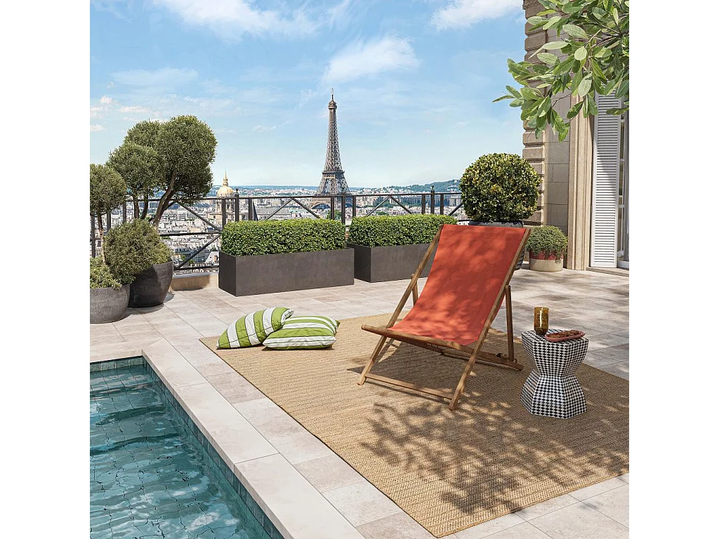 Habitat - Structure de chilienne en chêne (toile vendue séparément) - Naturel - Maui