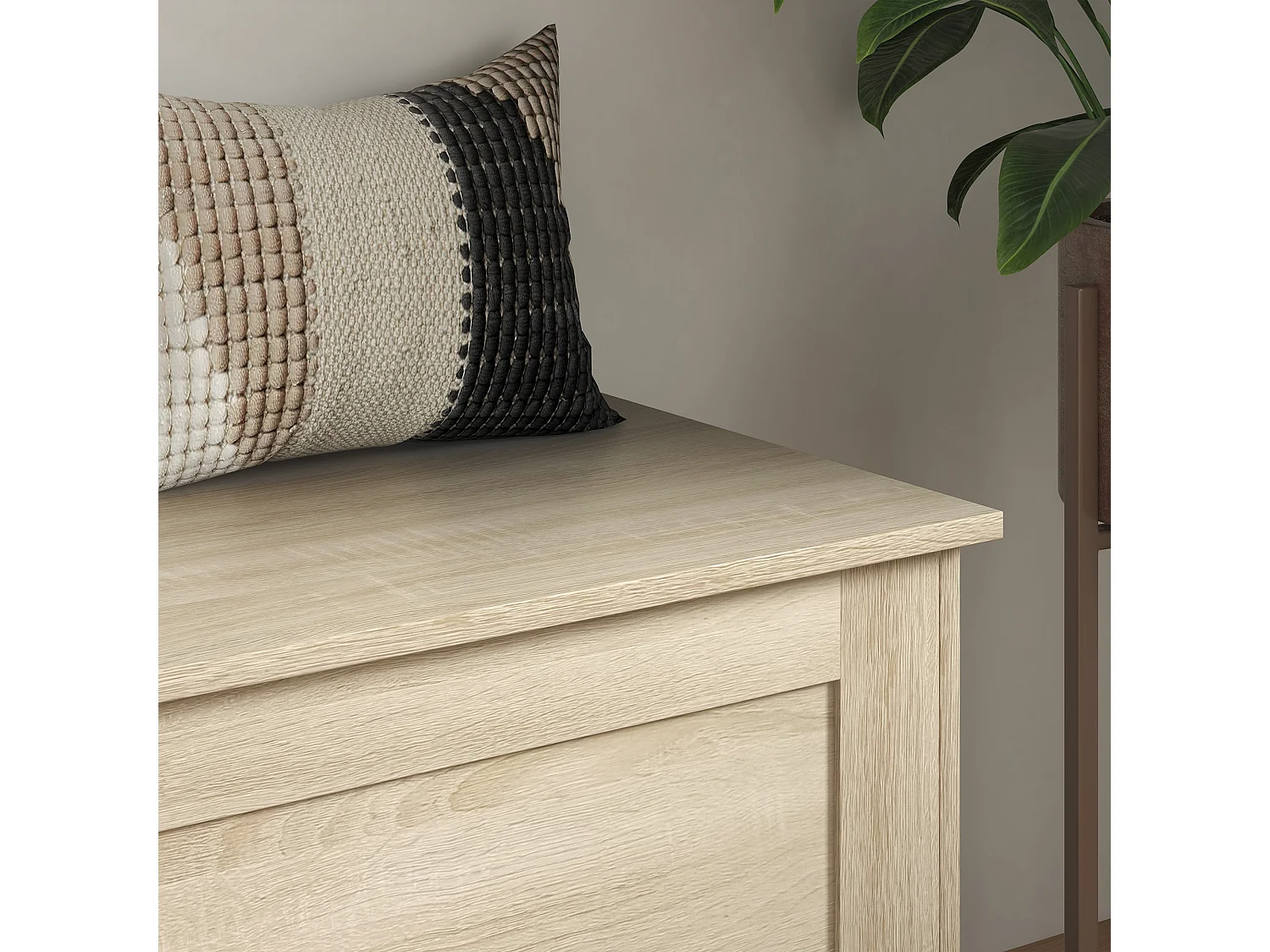 Coffre de rangement - coffre à jouets en bois 80 x 40 x 45 cm - bois naturel