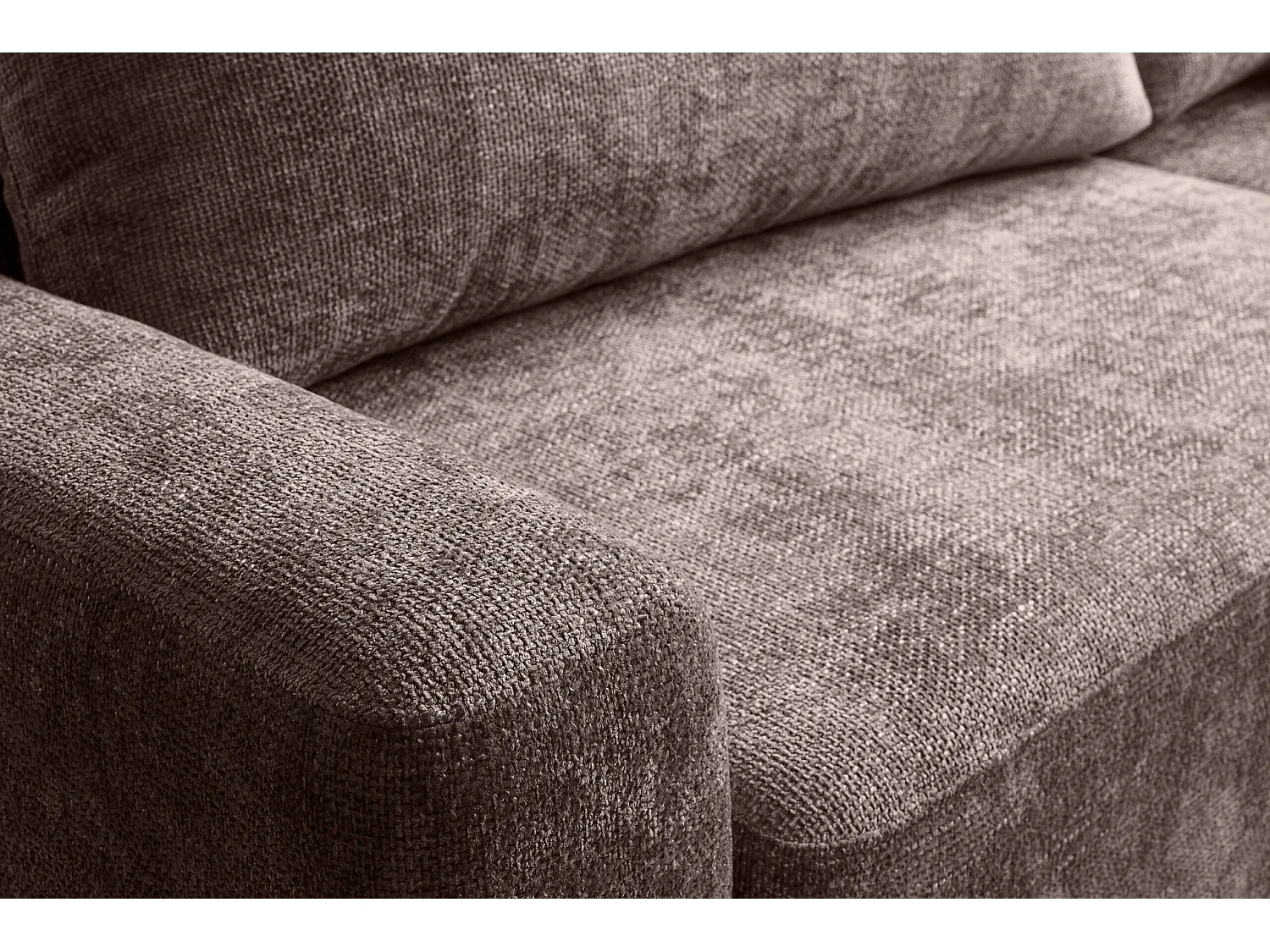 Divano angolare destro letto SOHO in chenille antracite antimacchia – Direttamente dal produttore, consegna e installazione gratuite!