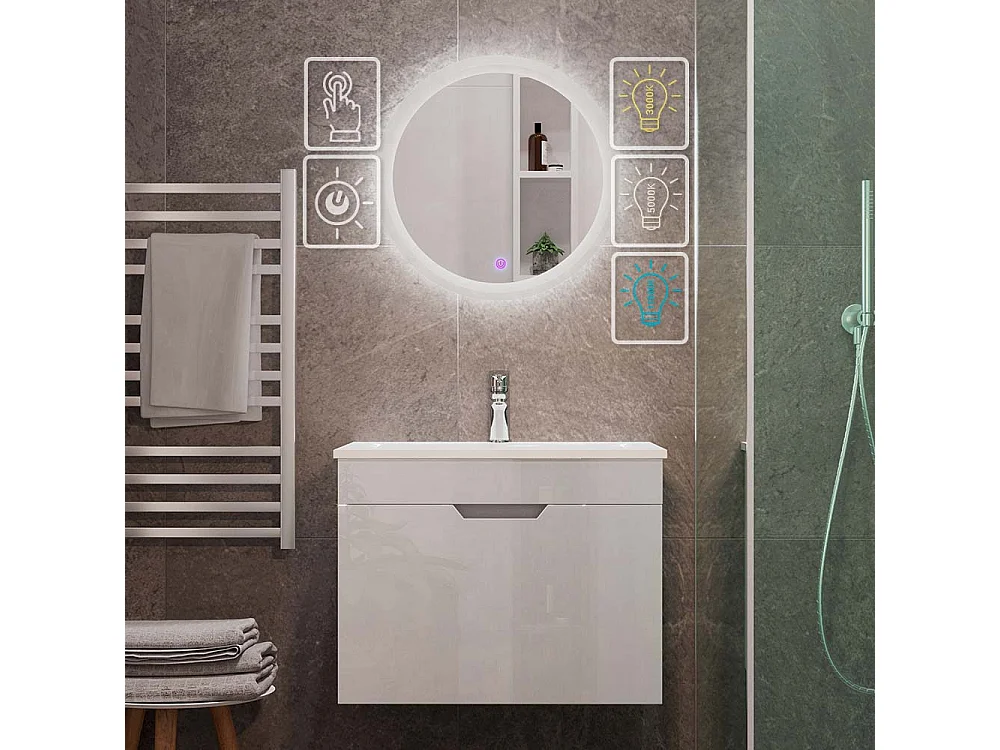 Set di mobili da bagno bianco 60x40x46.2 stefanie