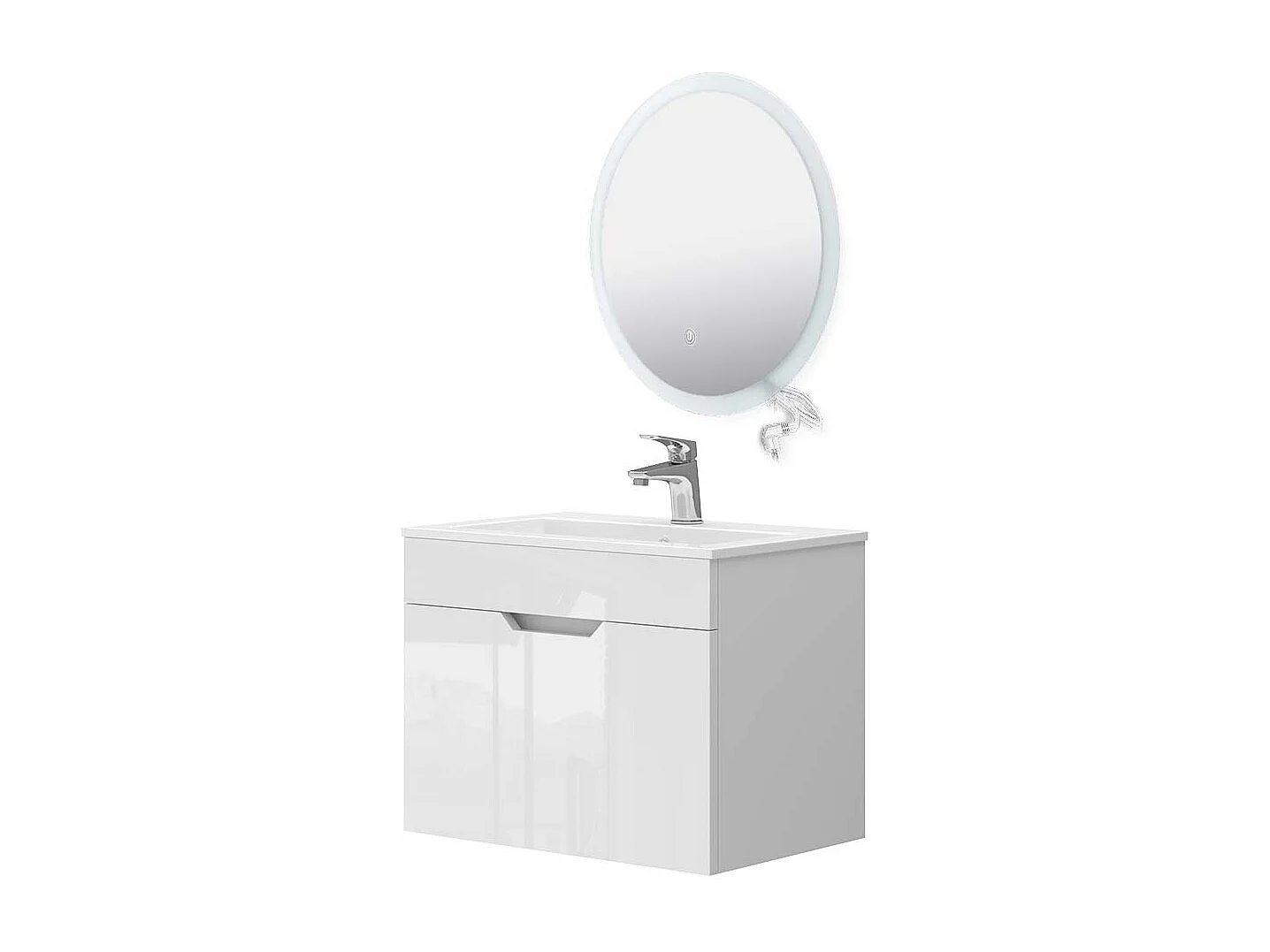 Ensemble de meubles blanc 60x40x46.2 stefanie