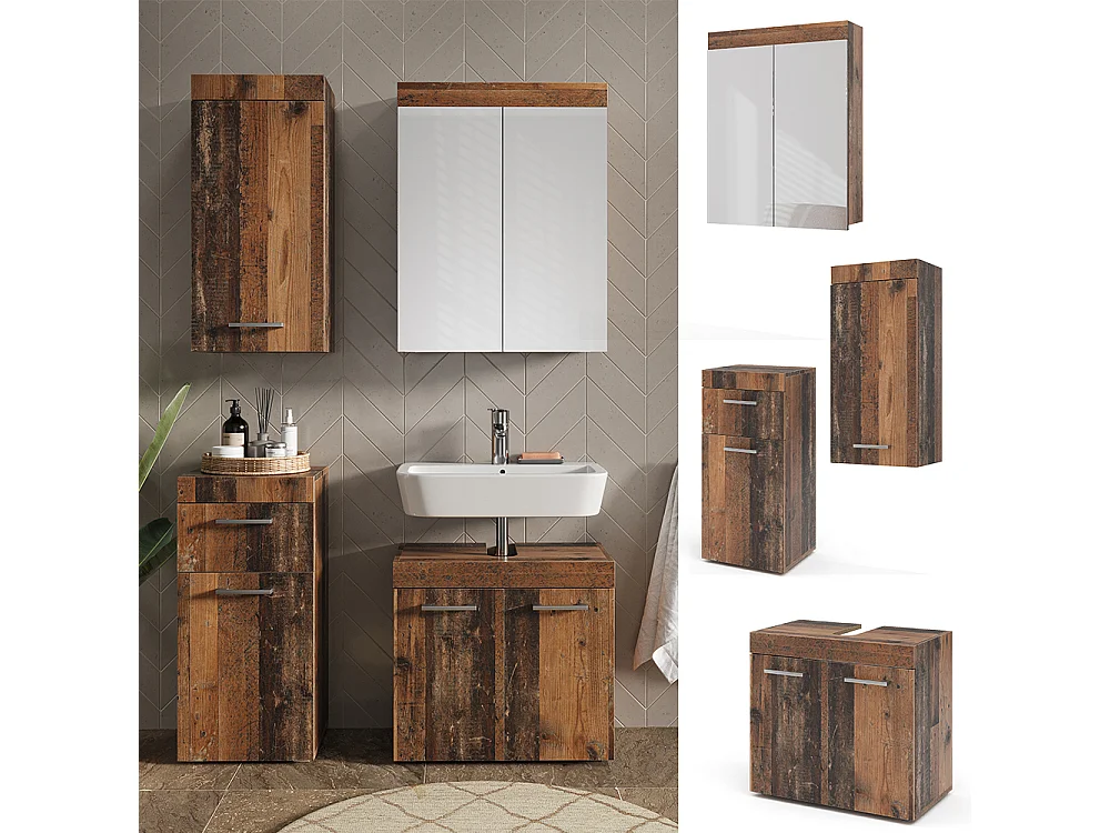 Set di mobili da bagno oldstyle 60x34x56 luna