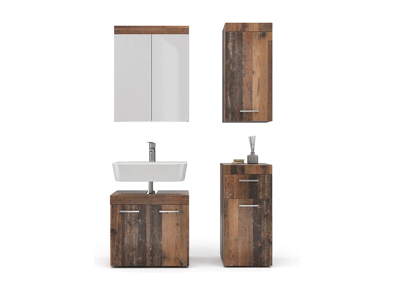 Ensemble de meubles de salle de bain oldstyle 60x34x56 luna