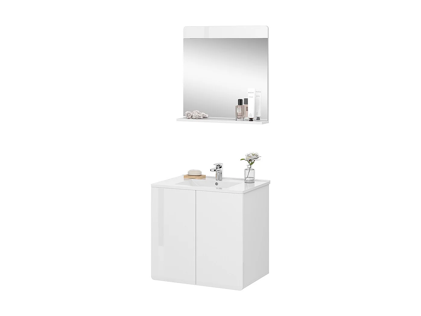 Set mobili bagno bianco 61.8x44.8x57.8 izan