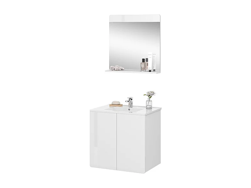 Badmöbel-Set weiß 61.8x44.8x57.8 izan