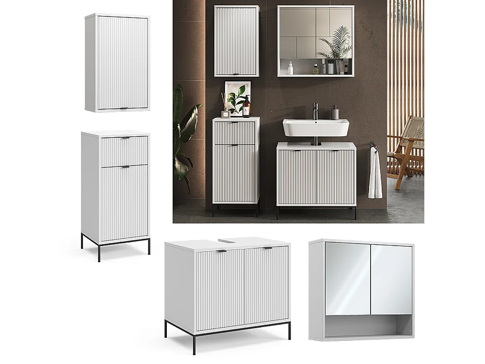 Meubles bain blanc 70x45x63 eliza