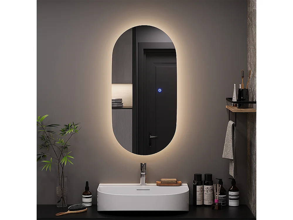 Miroir mural verre 80x40x2.8 miral