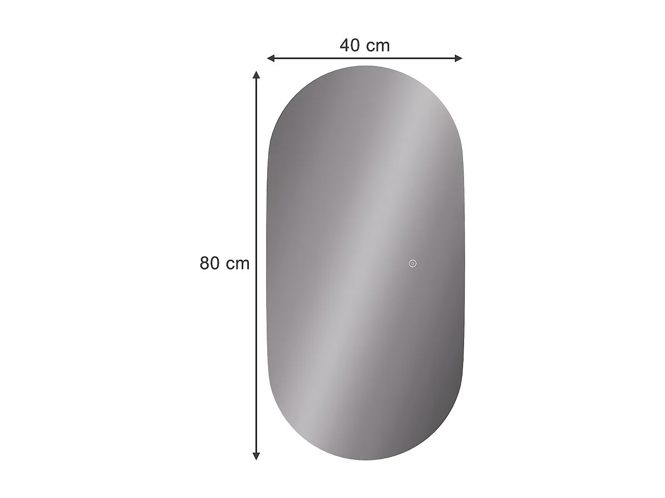 Badrumsspegel glas 80x2.8x40 miral