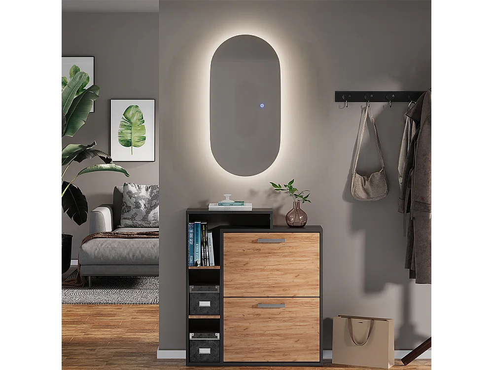Badrumsspegel glas 80x2.8x40 miral