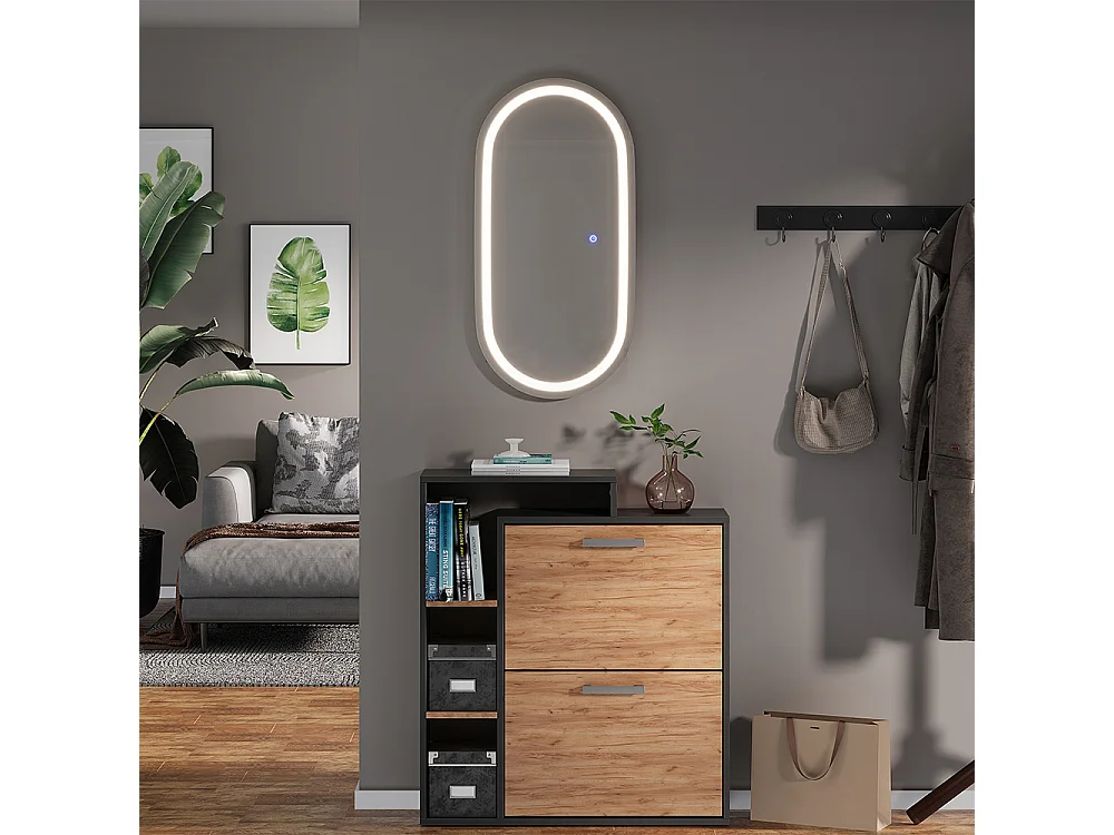 Miroir mural verre 80x40x2.8 miral