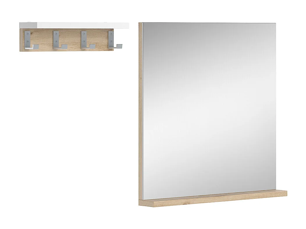 Miroir mural blanc 50x8x51.6 henri