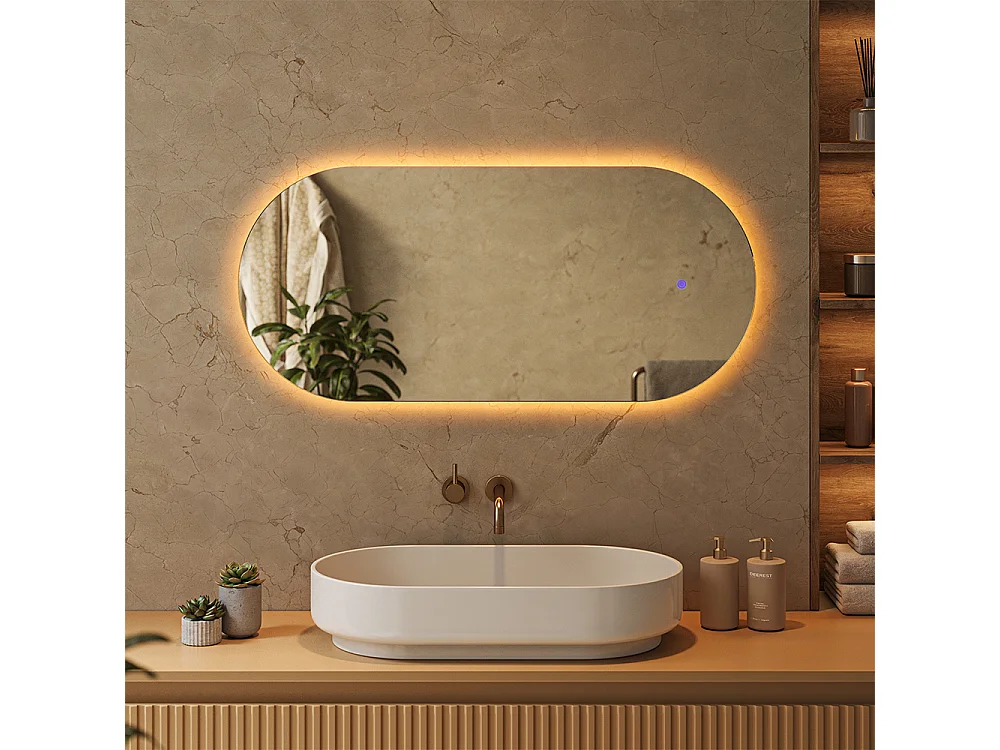 Badezimmerspiegel weiß 110x3x50