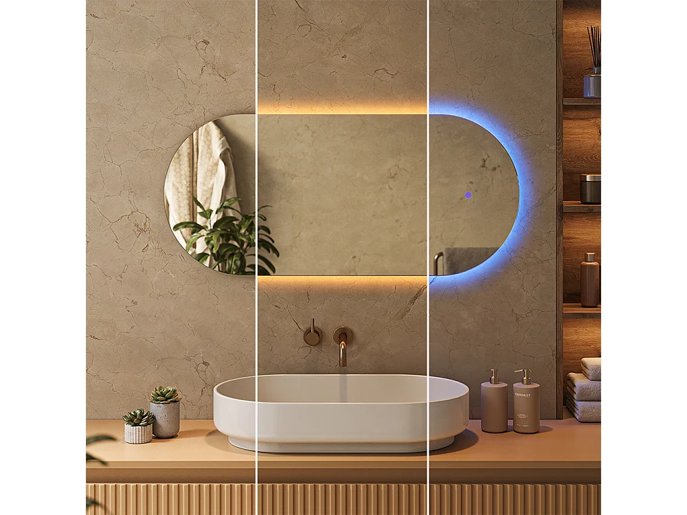 Badezimmerspiegel weiß 110x3x50