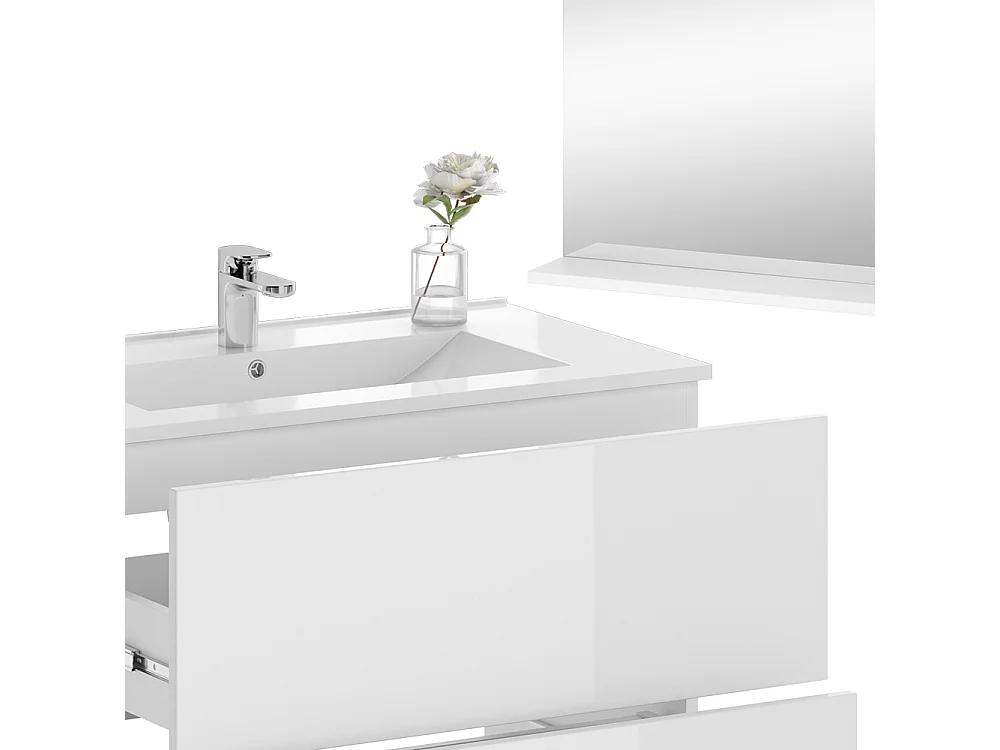 Conjunto de muebles de baño blanco 80x46x59.3 izan