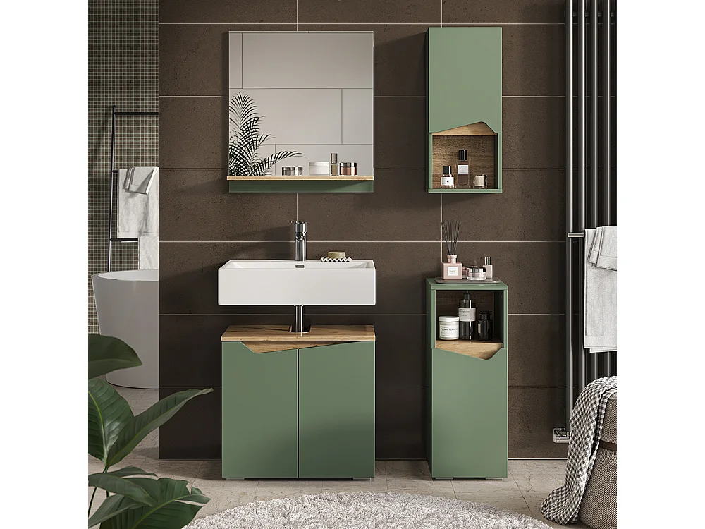 Ensemble de meubles de salle de bains vert/artisan 60x35x57 marelle