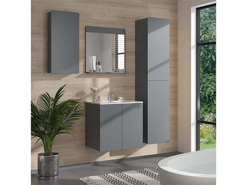 Meubles bain gris 61.8x44.8x57.8 izan