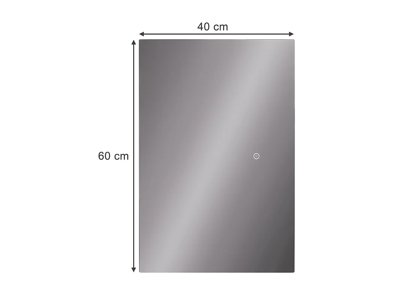 Miroir mural verre 60x40x2.8 miral