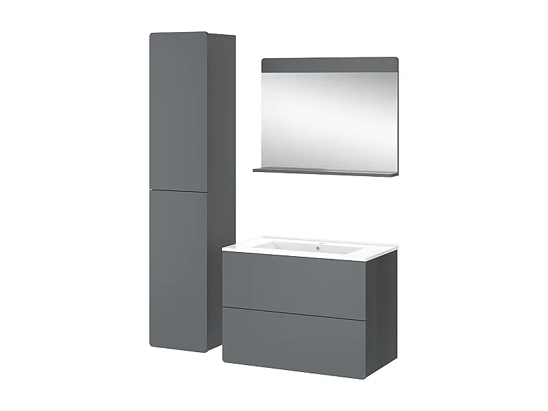 Badmöbel-Set grau 80x46x59.3 izan