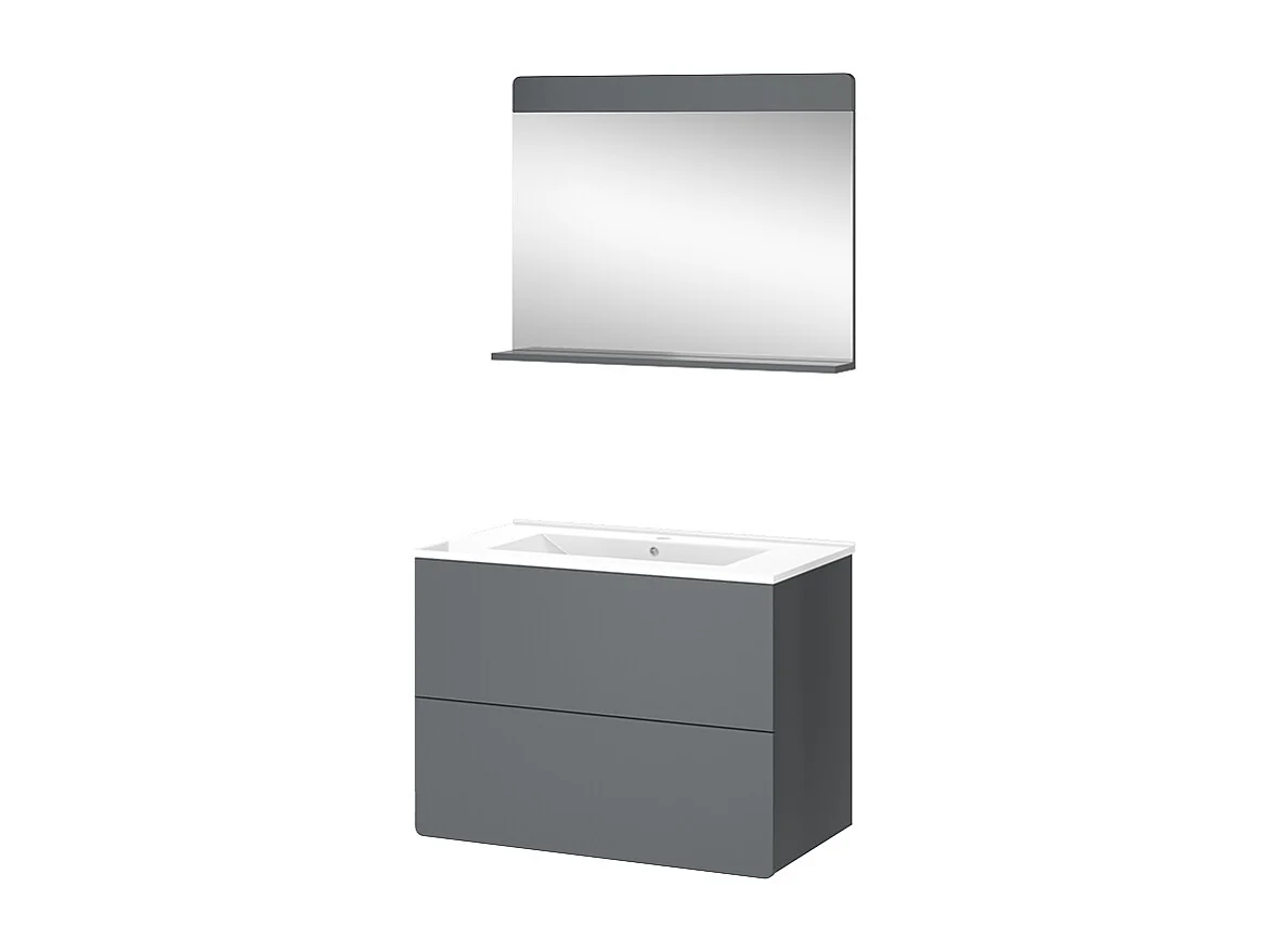 Meubles bain gris 80x46x59.3 izan