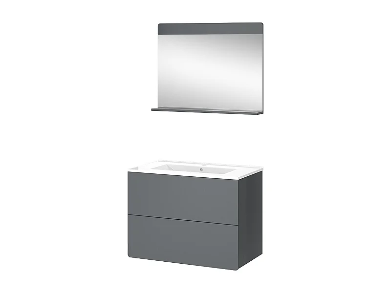 Badmöbel-Set grau 80x46x59.3 izan
