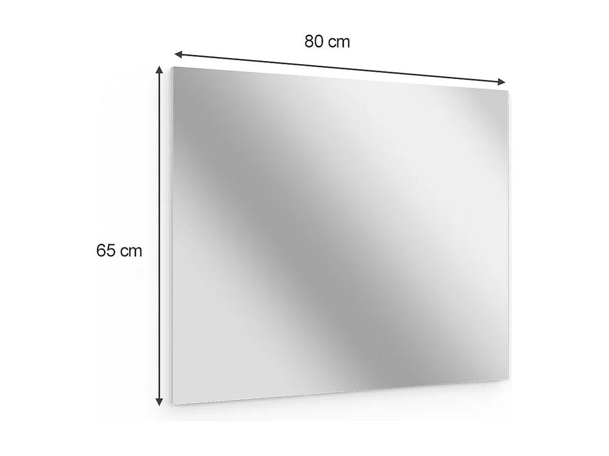 Badrumsspegel vit 80x2x65 viola