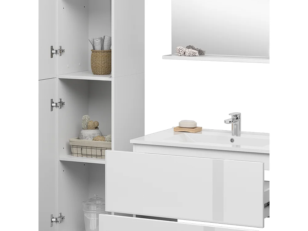 Meubles bain blanc 80x46x59.3 izan