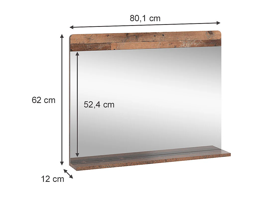 Lustro łazienkowe oldstyle 80.1x12x62 izan