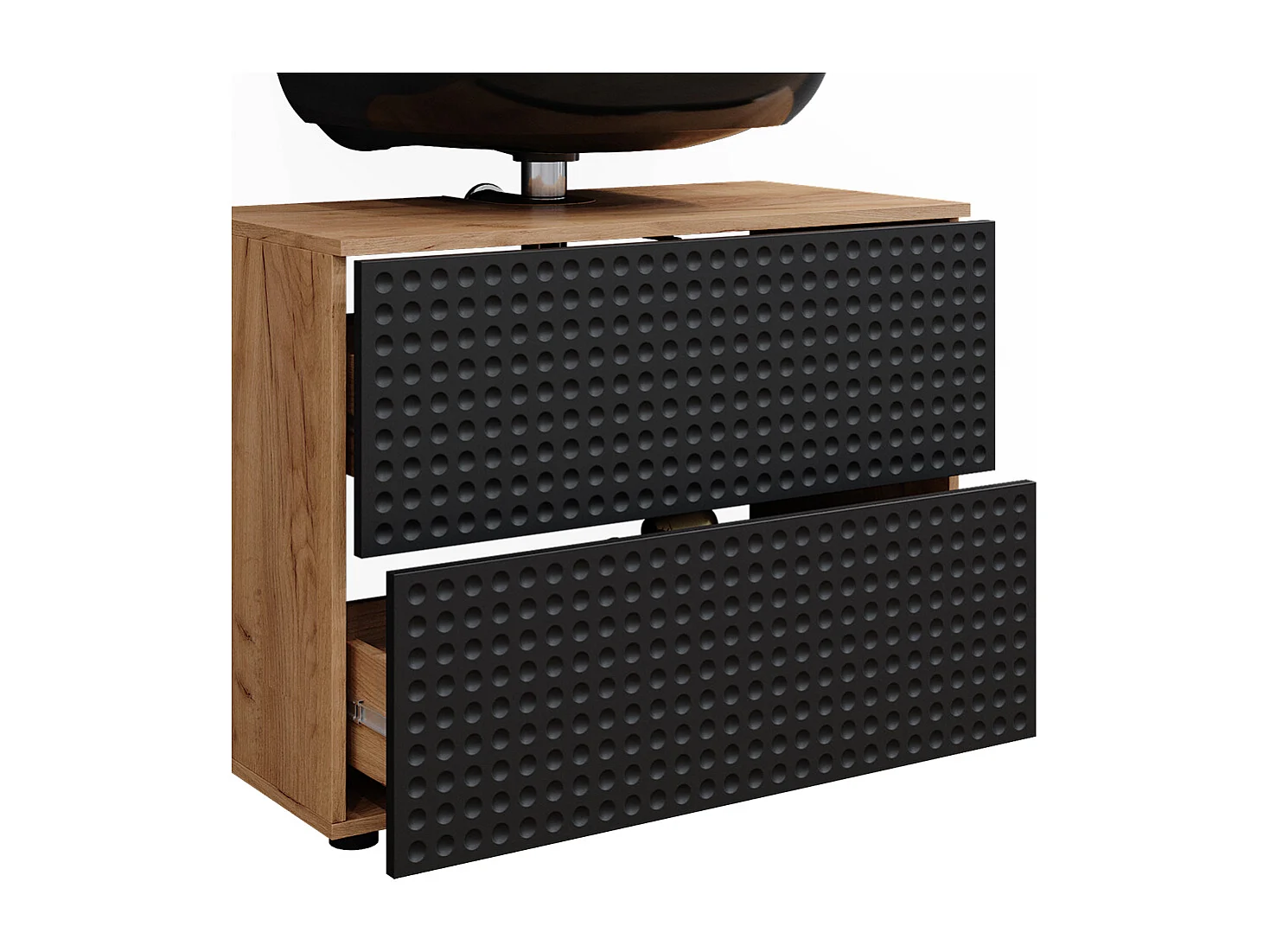 Set mobili bagno antracite puntinato 80x41x58.6 irma