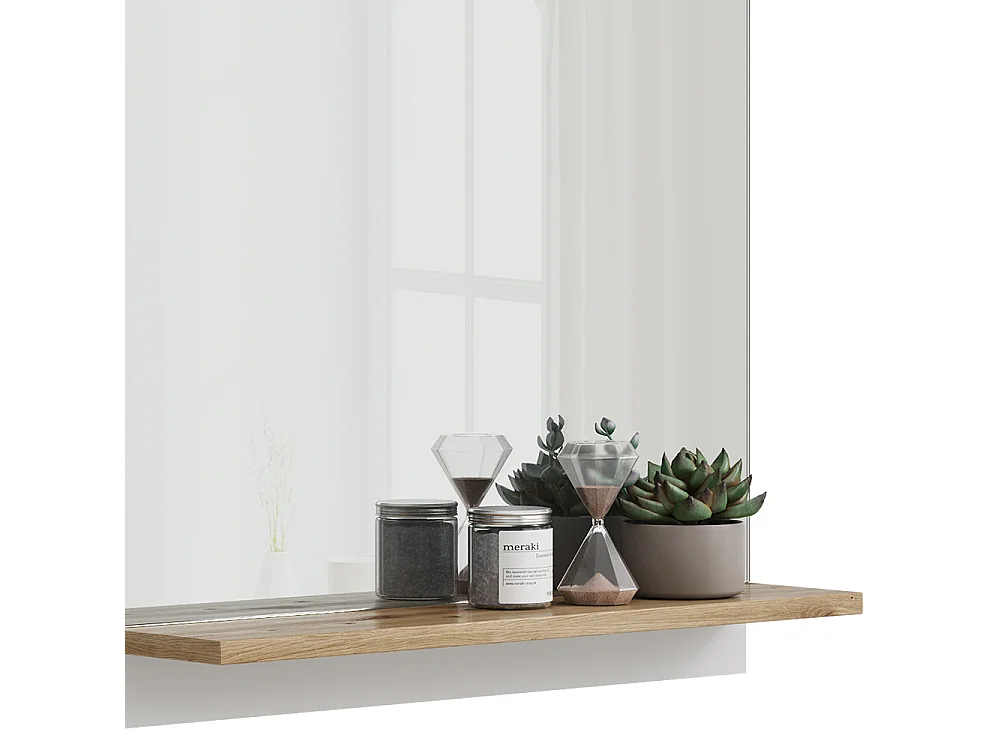 Armoire de toilette blanc/artisan 60x14x67 marelle