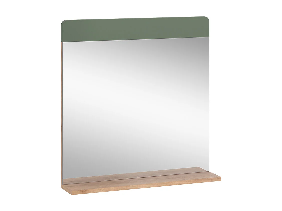 Specchio da bagno quercia verde/oro 60x12x62 izan