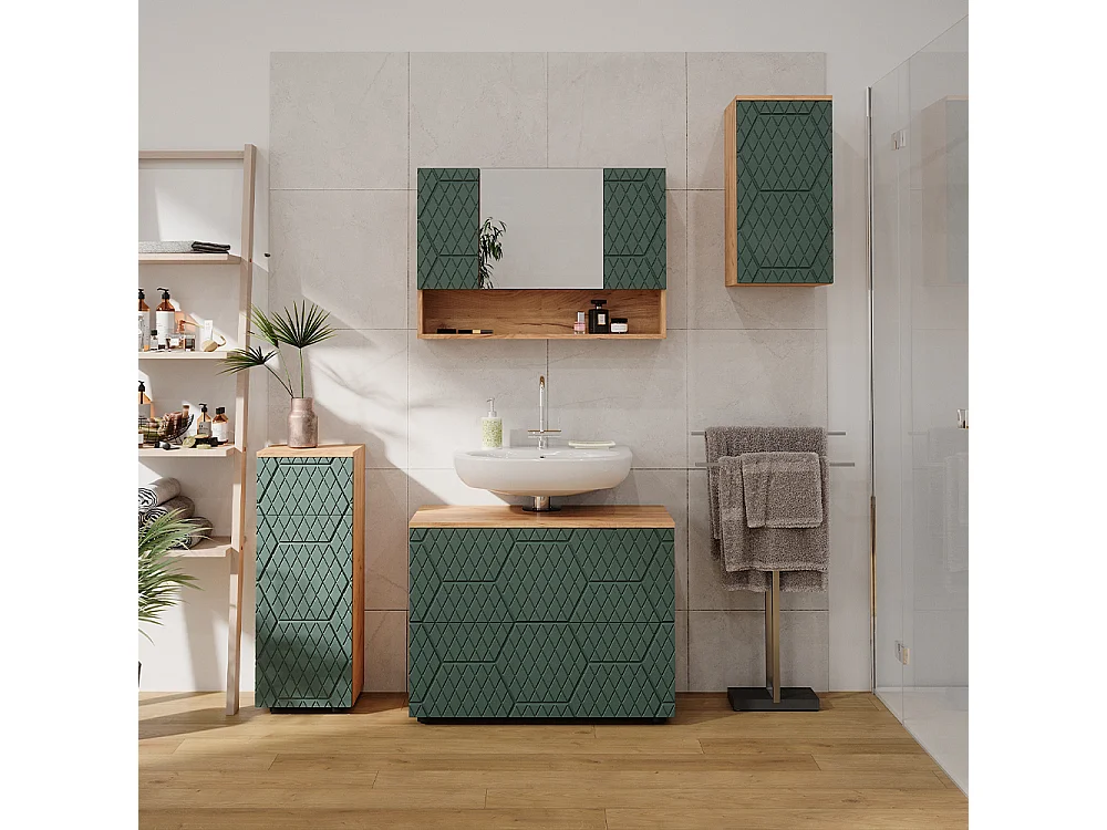 Meubles bain vert/force de lor chêne 80x41x58.6 irma