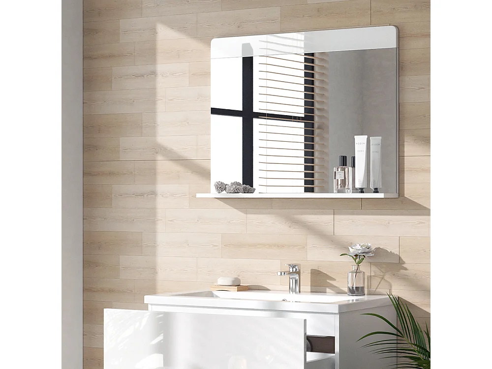 Specchio bagno bianco 80.1x12x62 izan