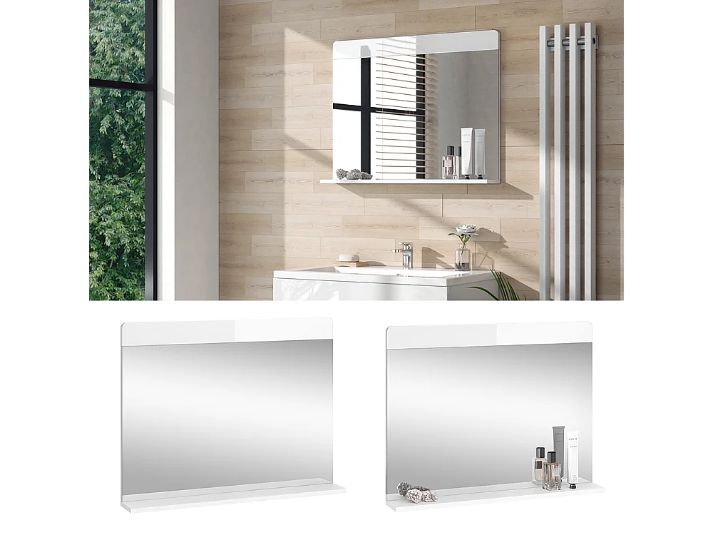 Specchio bagno bianco 80.1x12x62 izan