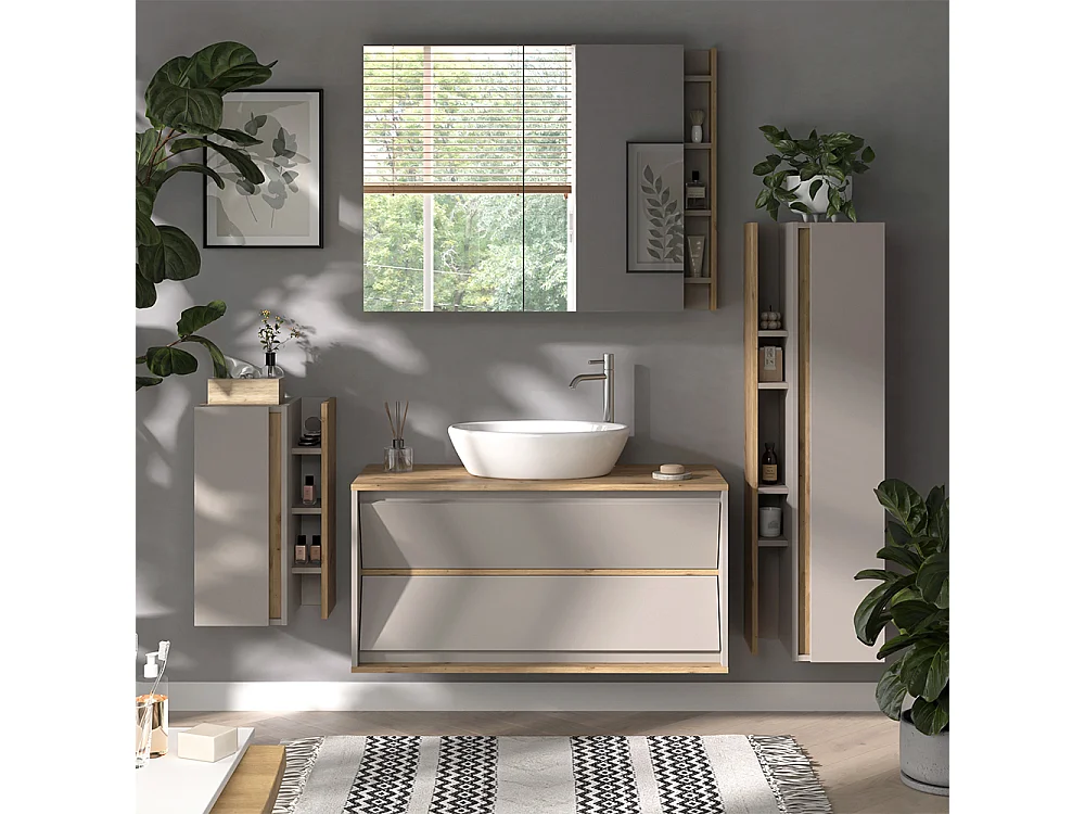 Meubles bain cachemire 100x45x50 edelin