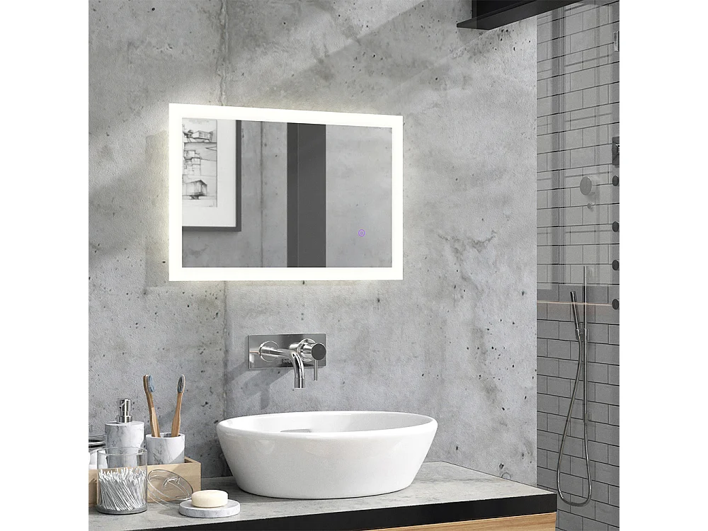 Badezimmerspiegel weiß 60x2.8x40