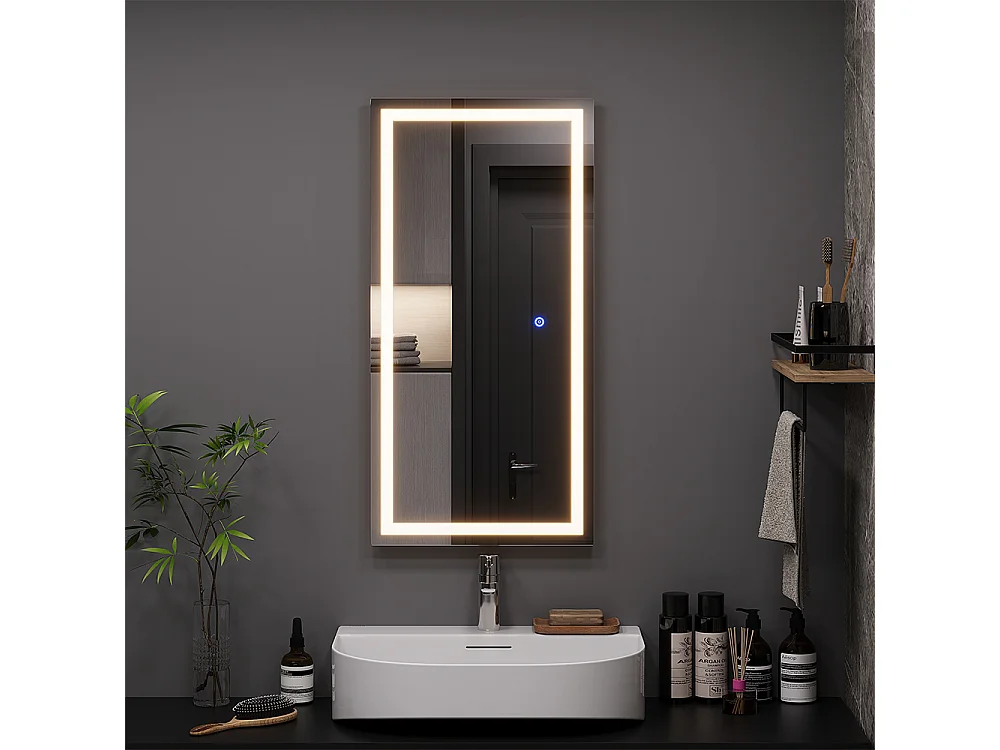 Espejo de baño vidrio 80x40x2.8 miral