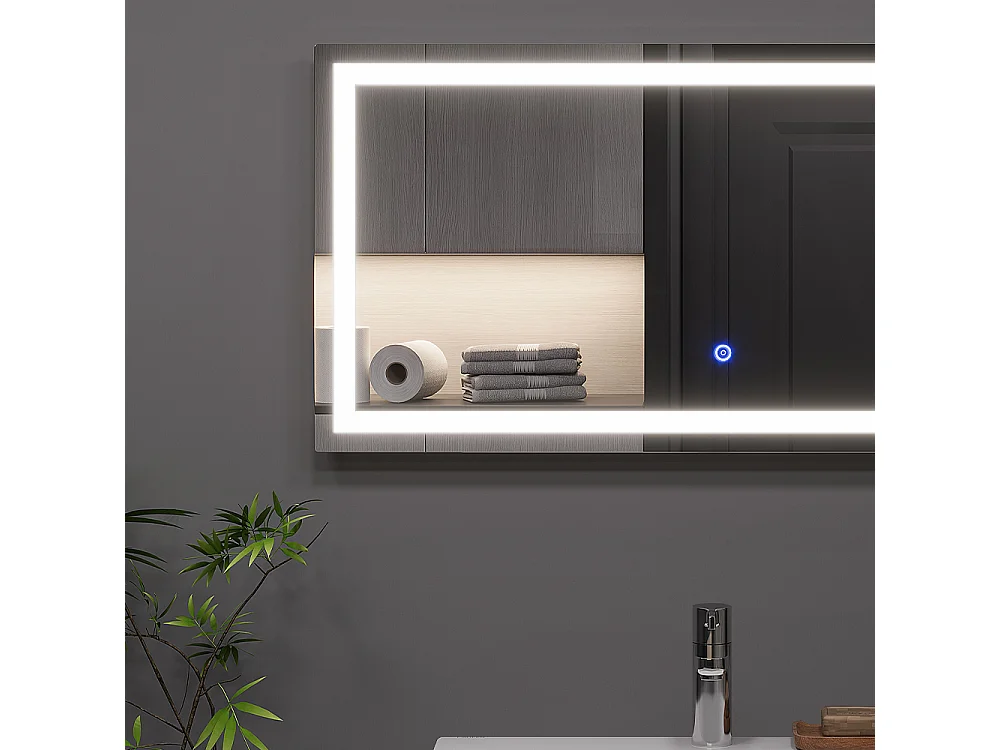 Miroir mural verre 80x40x2.8 miral