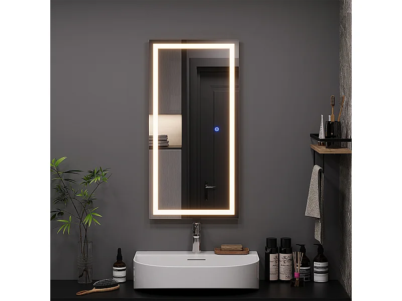 Miroir mural verre 80x40x2.8 miral