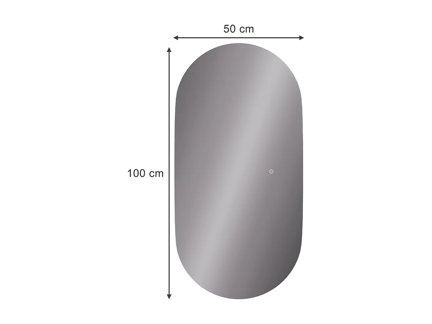 Miroir mural verre 100x50x2.8 miral